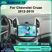 Android 16 Carplay Radio de coche 8 Core Wifi Radio de coche reproductor de vídeo Multimedia para Chevrolet Cruze 2012-2015 Navi GPS 2 din dvd