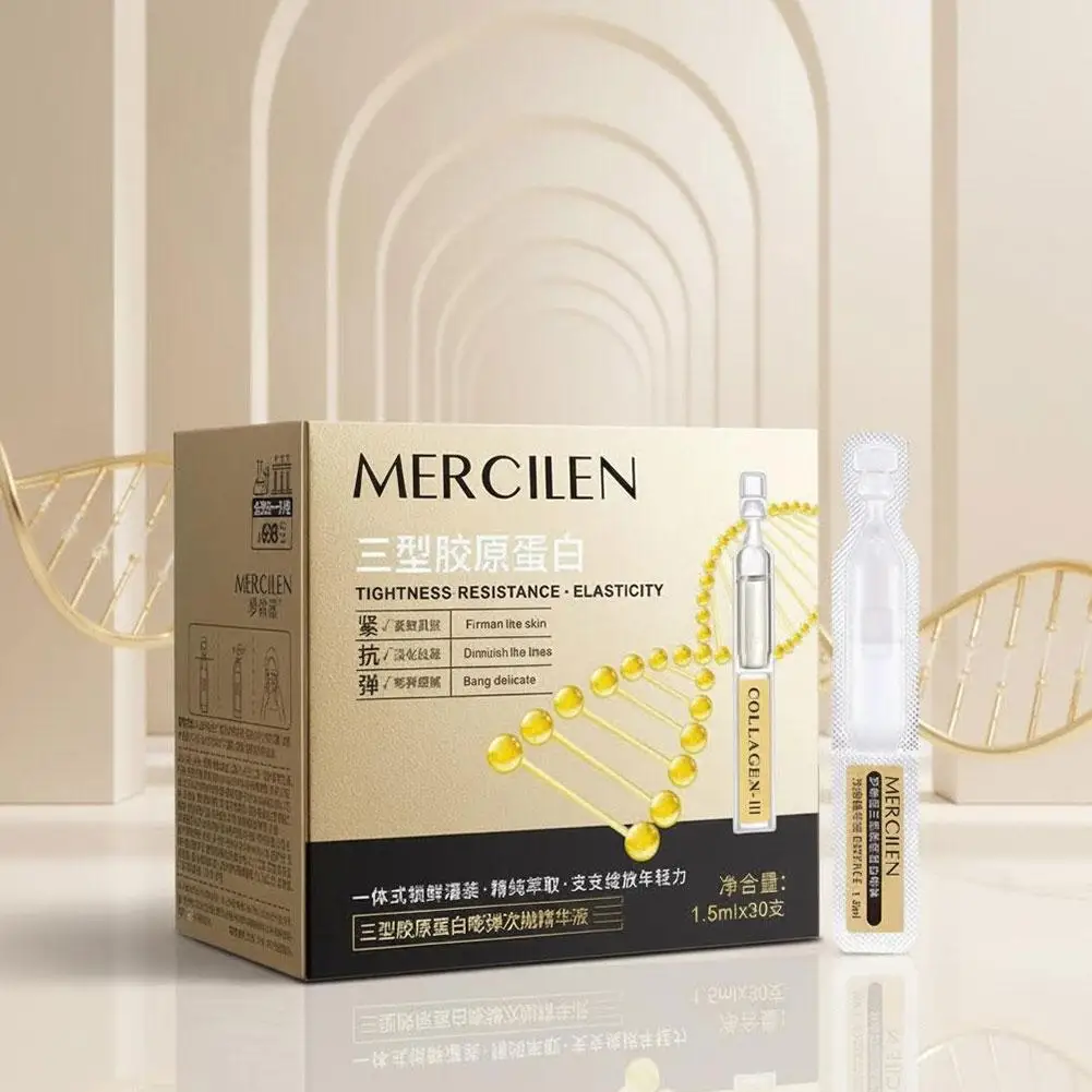 Daily Hydration Boost With Type III Collagen And Hyaluronic Acid Ampoules Supports Smooth Comfortable Skin Texture
