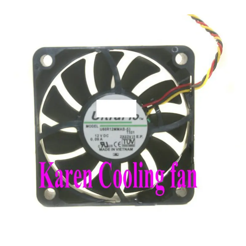 6cm U60R12MMAB-53 6015 12v0.09a silent cooling fan hydraulic bearing