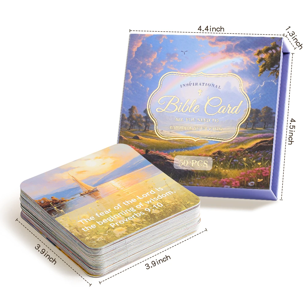 50 Sheets Inspirational Bible Card Encouragement Scripture Card With Scripture Quotes Christian Gift For Daily Motivational Card