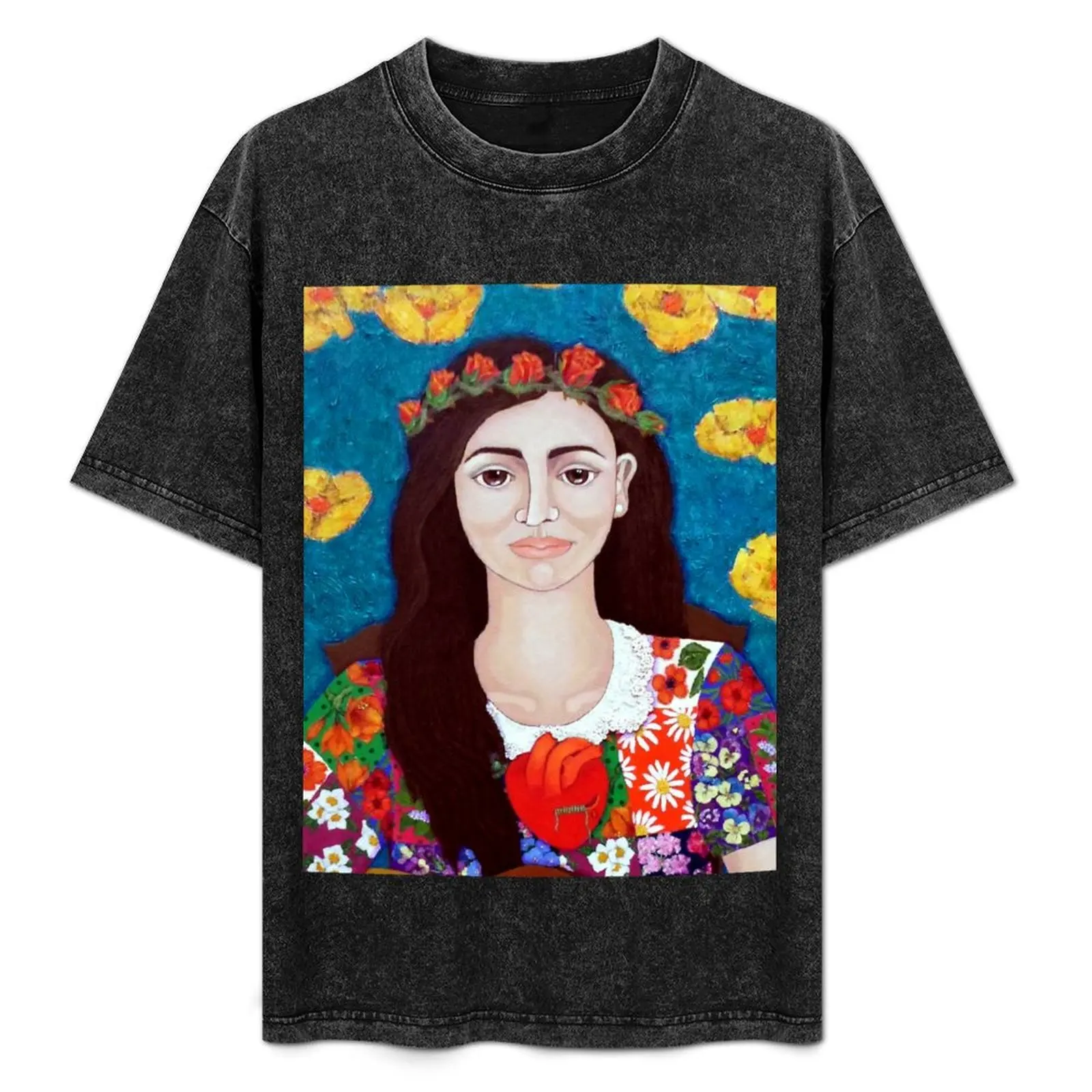 Quizás Violeta Parra cuando era joven Camiseta básica de manga corta para hombre