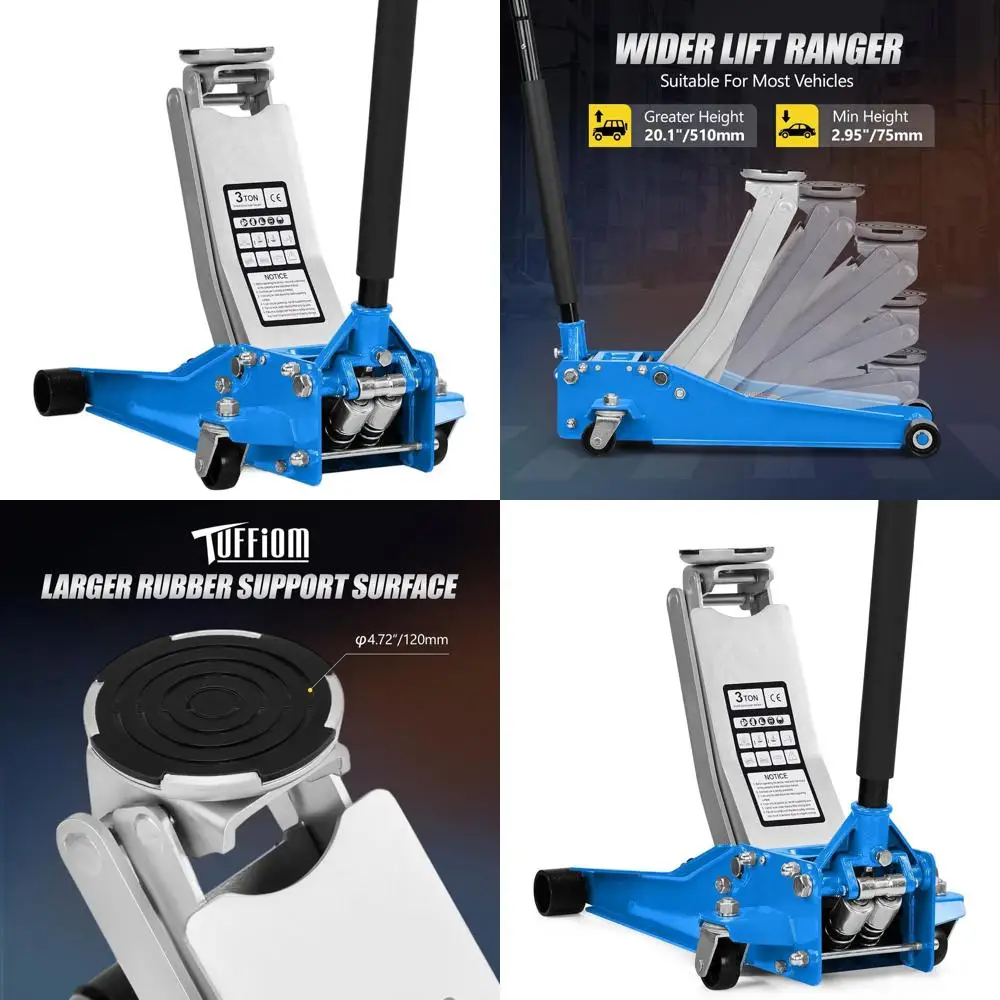 

Двухпоршневой низкопрофильный домкрат на 3 тонны, диапазон подъема 2.95-20.1 м, для гаражей и автосервисов