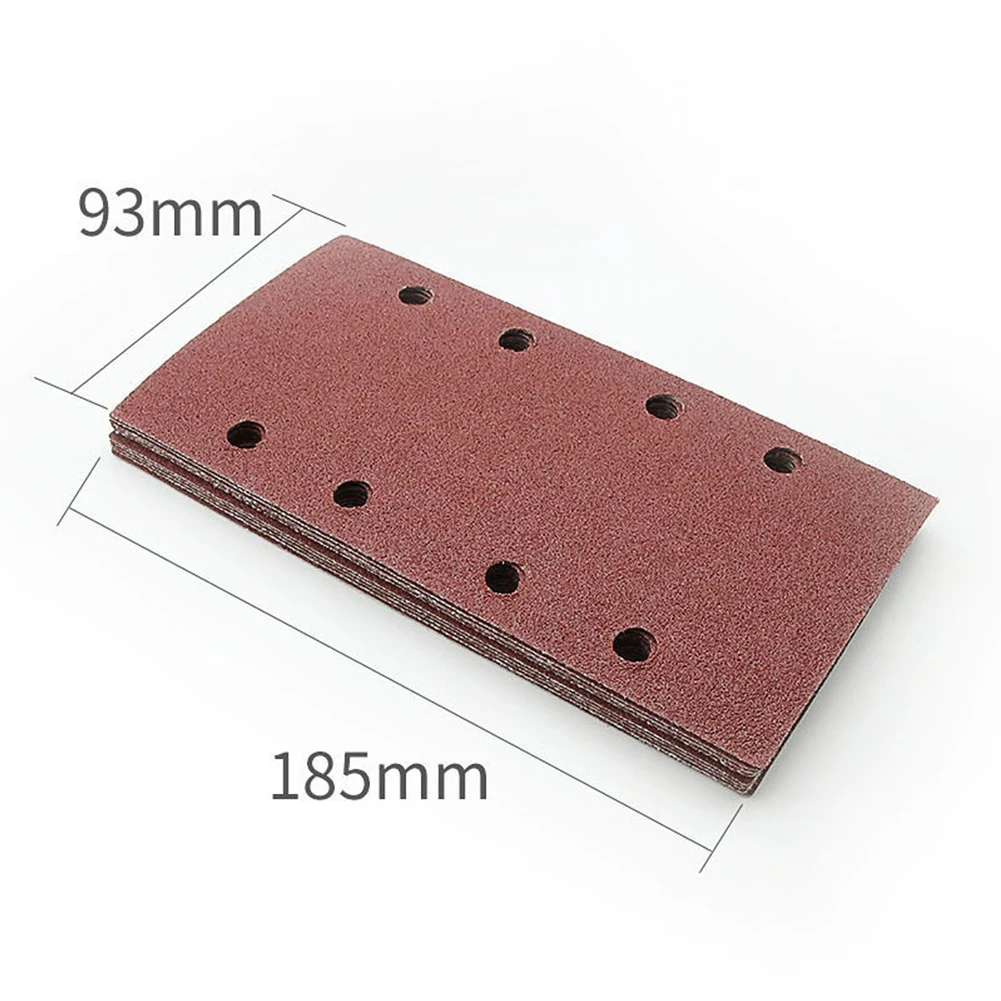 20pcs 93x185mm Square Sandpaper 40/60/80/120Grit Flocking Sand Paper Sanding Discs Abrasive Grinder For Wood Glass Polish Tools