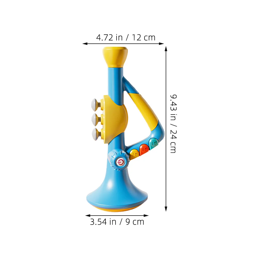 1 قطعة لعبة تعليم الموسيقى للأطفال: الآلات الموسيقية المحمولة للأطفال للتعلم المبكر متعددة الوظائف البوق القرن الاطفال الموسيقية #4