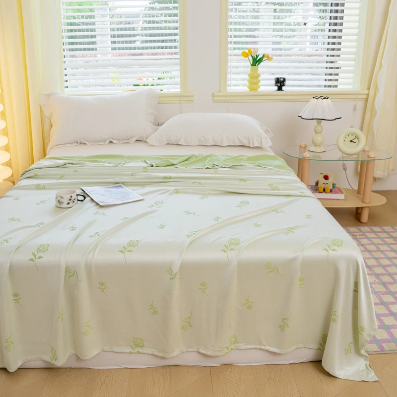 100% Bamboo Cooling Blanket for Hot Sleepers, Summer Cold Blankets for Sleeping, Cool Thin Throws, Lightweight Breathable Quilt