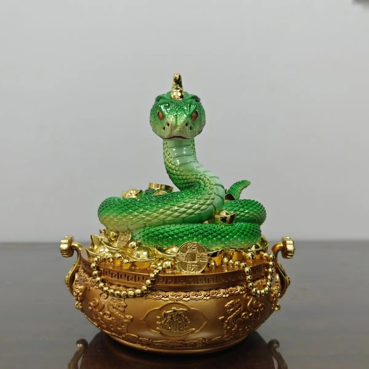 New resin cornucopia lucky spirit snake statue zodiac home furnishing living room opening real body ornament