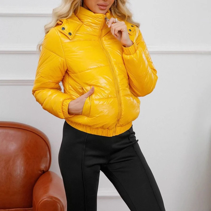 

Winter Thickened Bread Suit Korean Version Coat Winter Wash Free Bright Face Cotton-padded Jacket Women's Short Jacket