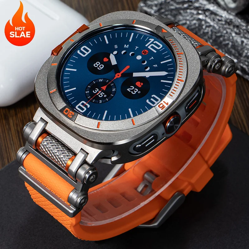 

Silicone Strap Metal Case for Samsung Galaxy Watch Ultra 47mm Men Sport Band Galaxy Ultra2025 No Gaps Curved End Luxury Bracelet