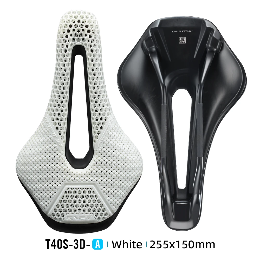 2026 RYET 3D-Gedruckter Carbonfaser-Fahrradsattel, Ultraleicht 160g MTB Rennrad Komfortabler Belüfteter Atmungsaktiver Fahrradsitz