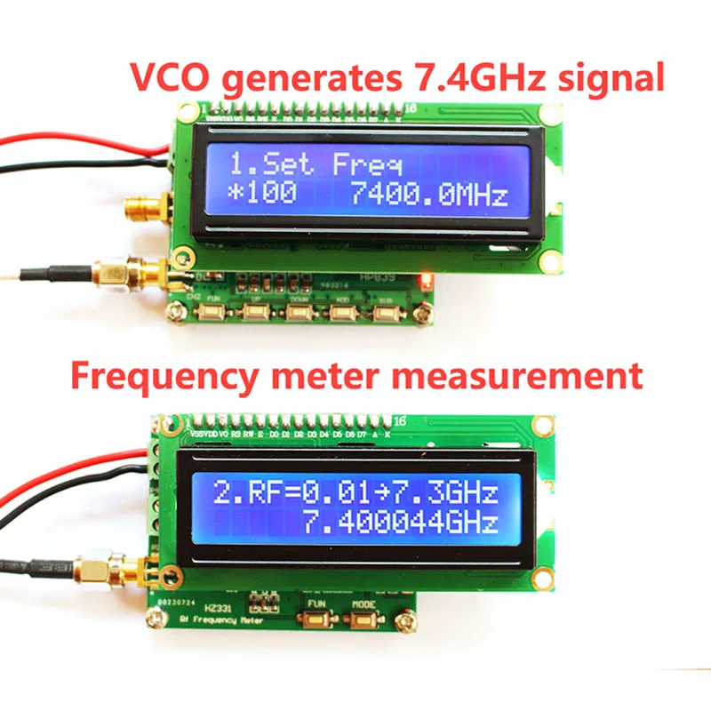 HZ331 1Hz - 7.3GHz Microwave Frequency Counter Radio RF Frequency Meter 500KHz Pulse Accumulator Module