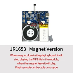 4MB/16MB Voice Recorder Board Magnet Control Sound Module USB Downloadable&Recordable with Playback for Xmas Greeting Card Gifts