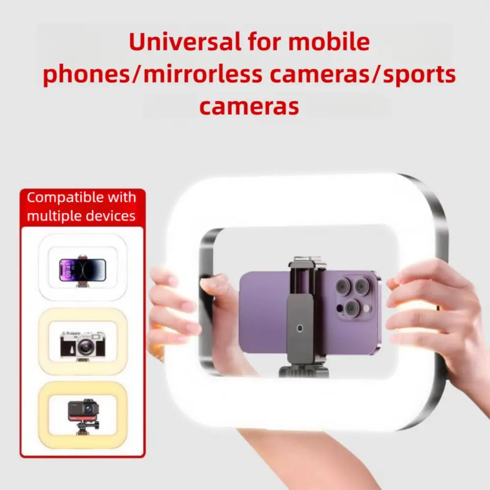 Universal Universal Selfie Ring Light Rechargeable 3 Cold Shoe Live Streaming Tool Adjustable Support Bluetooth Phone Camera Stand - Aliexpress Deal