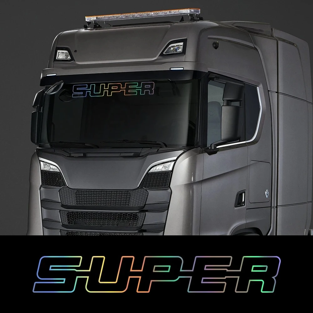 Супер-наклейка на лобовое стекло для грузовиков Scania серий R, S, G: виниловая пленка-деколь для тяжелых грузовиков и полуприцепов, аксессуары для автотюнинга
