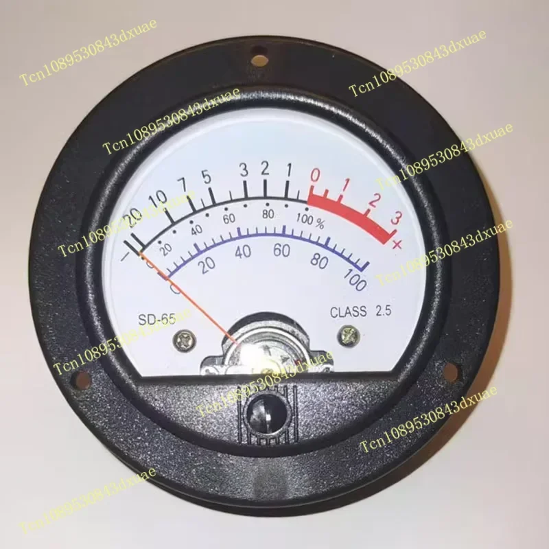 SD-65 circular black pointer meter head retro dial vu meter level voltage strap yellow backlight