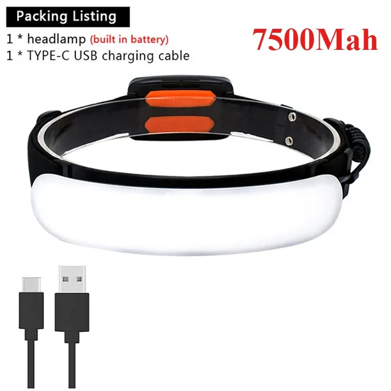 Schijnwerper LED-koplamp USB oplaadbare 18650-batterij Krachtige zaklamp Buiten Waterdicht Draagbaar Werkkoplamp Vissen