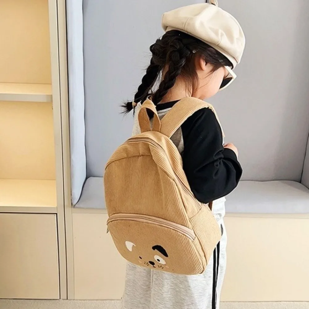 Cute Cartoon Bear Backpack Dog Corduroy Students School Bag Lolita JK Animal Shoulder Bag Girls