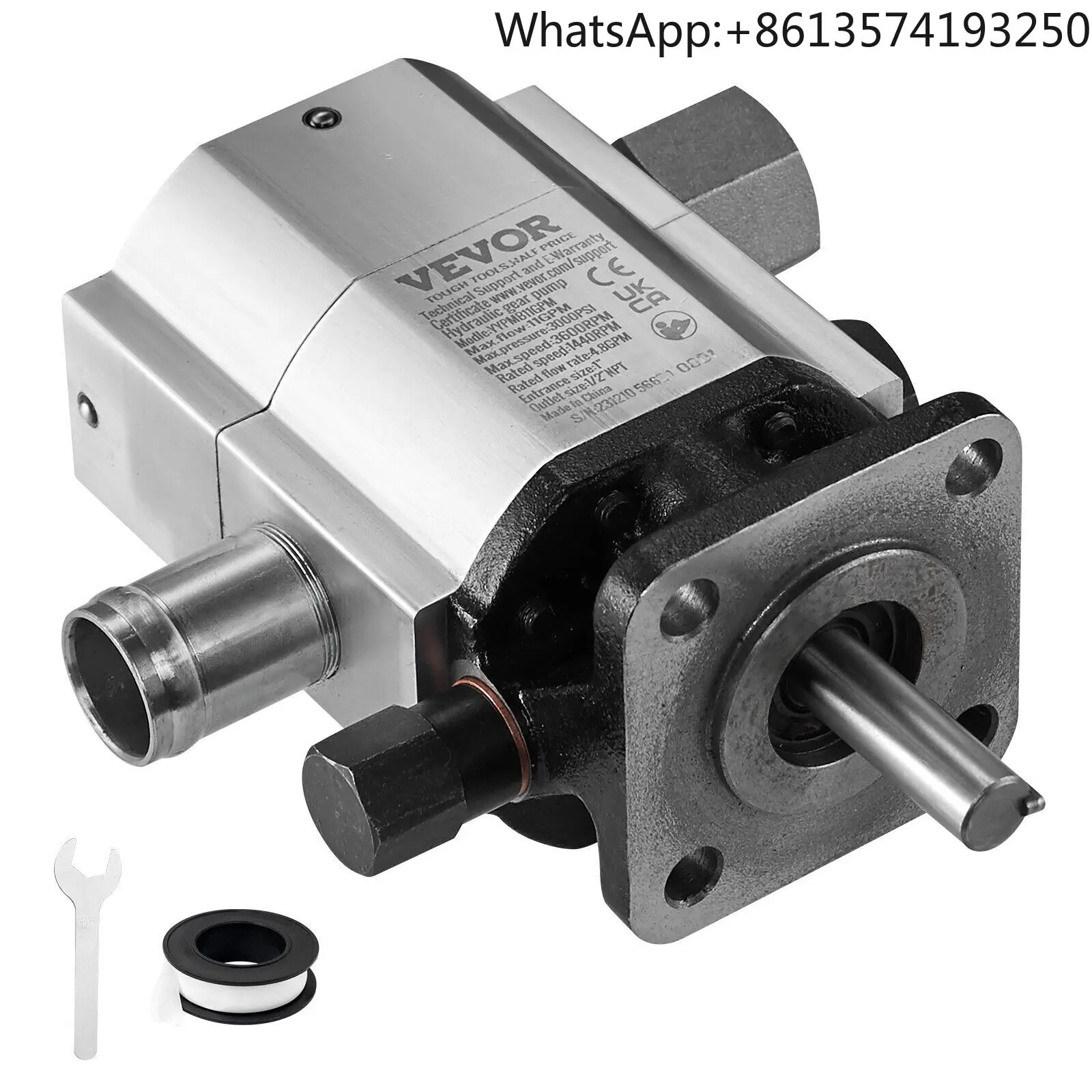 

1PC 11Gpm Hydraulic Pump For Wood Excavators 2Stage Hi Lo Gear Pump Logsplitter Engine Replacement Parts