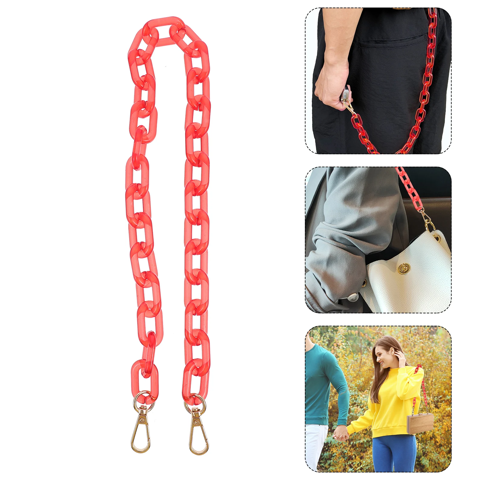 

1pc Candy Color Car Key Chain Acrylic Bag Buckles DIY Purse Strap Replacement Smooth High Quality Zinc Alloy Bag Accessories