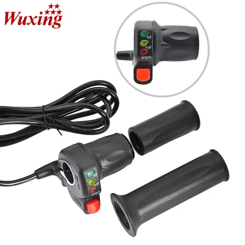 Acelerador de bicicleta eléctrica Wu Xing con sello en caliente, acelerador de medio giro 29DX con nivel de batería e luces indicadoras