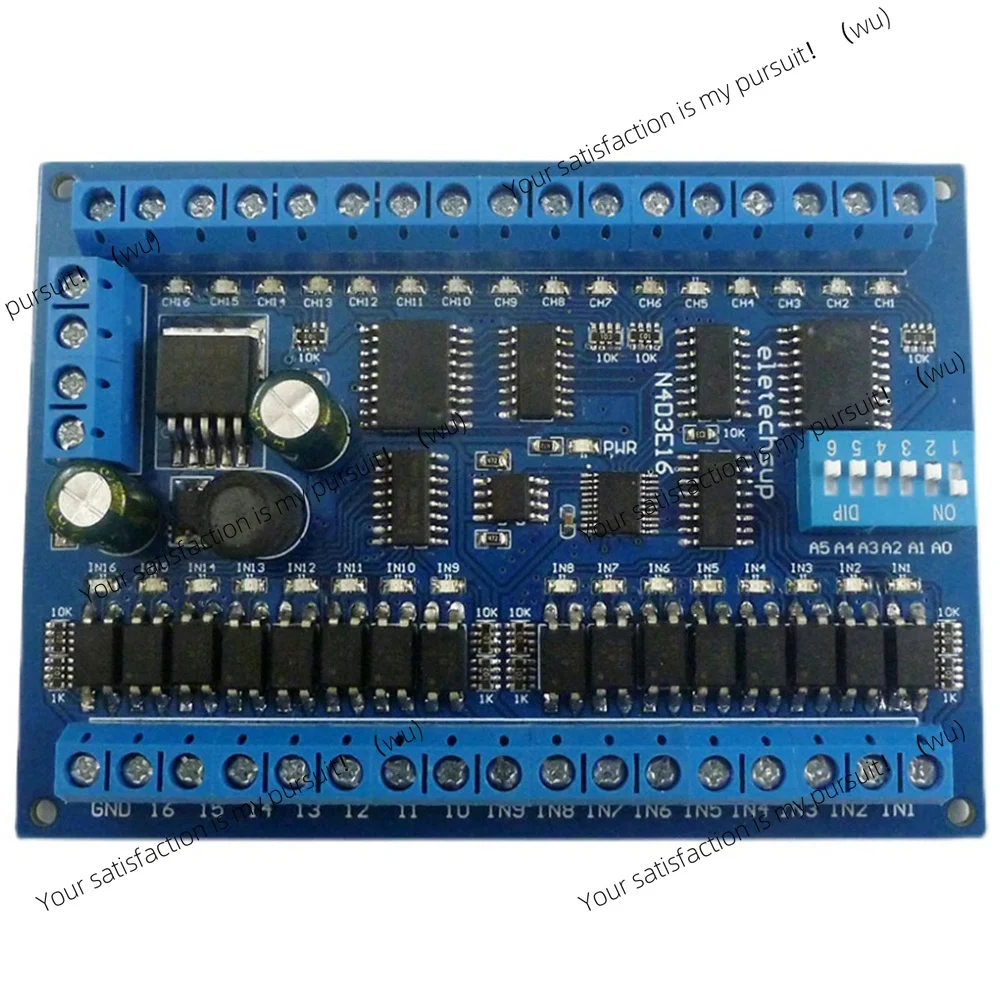 

24V DC 12V 16 inputs 16 outputs RS485 remote control PLC IO expansion board module for Modbus RTU, board only