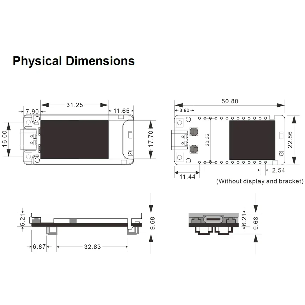 Heltec Mesh Node T114 LoRa + BLE 868MHz 915MHz nRF52840 SX1262 Pantalla TFT Placa de desarrollo de posicionamiento de baja potencia para Arduin + o Meshtastico