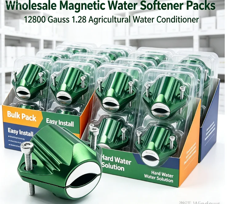 12800Gauss Magnetic Water Descaler Conditioner No‑Salt Hard Water Scale Remover For Farm Water Supply Household Pipe System