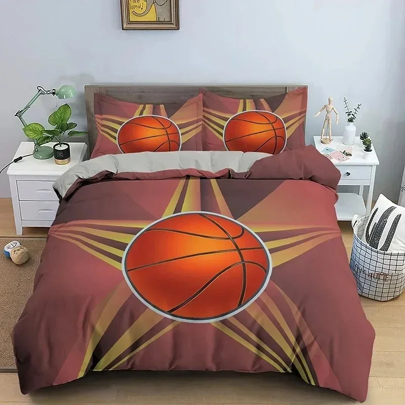 

Northern Europe Basketball Bedding Sets Home Textile Ball Pattern Duvet Cover Pillowcase Bedclothes TwinQueenKing Size029