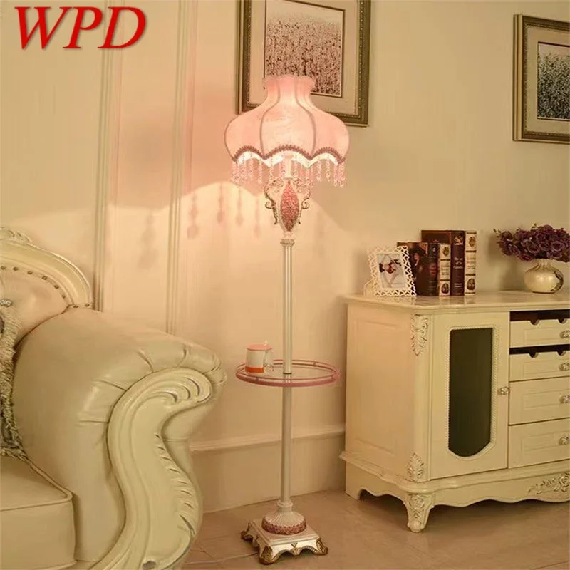 WPD European Floor lamp Luxurious Living Room Bedroom Study Villa Hotels LED Warm Creativity Floor lamp Next To Sofa