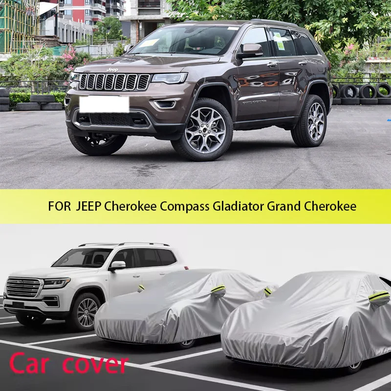 

Car cover for JEEP CHEROKEE, COMPASS,GLADIATOR,GRANDCHEROKEE Dust proof car cover,car dust,waterproof tape,with reflective strip