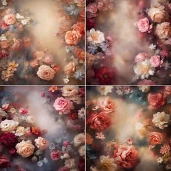 Mehofond Photography Background Retro Oil Painting Flowers Adult Birthday Wedding Maternity Portrait Decor Backdrop Photo Studio