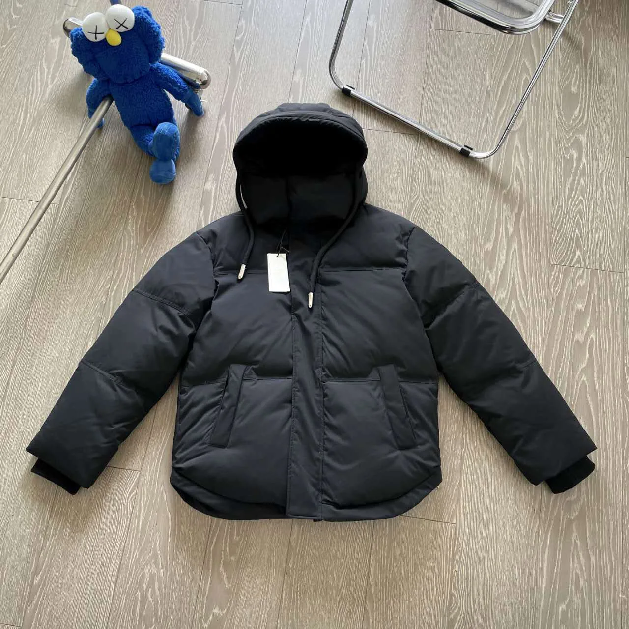 

2025 Women's Clothing hooded drawstring short down jacket Autumn Winter New 1102