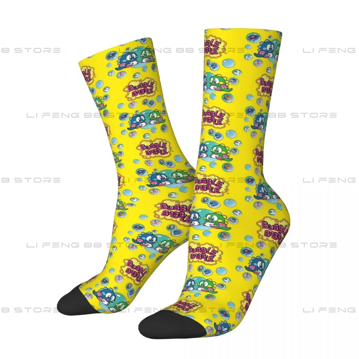 Bubble Bobble Men Women Socks Outdoor Novelty Spring Summer Autumn Winter Stockings Gift