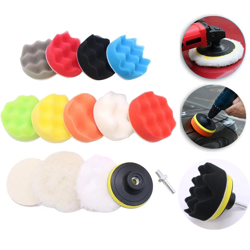 

Набор губки для полировки автомобиля, комплект из 14 губчатых насадок М10 3 дюйма, для полировки