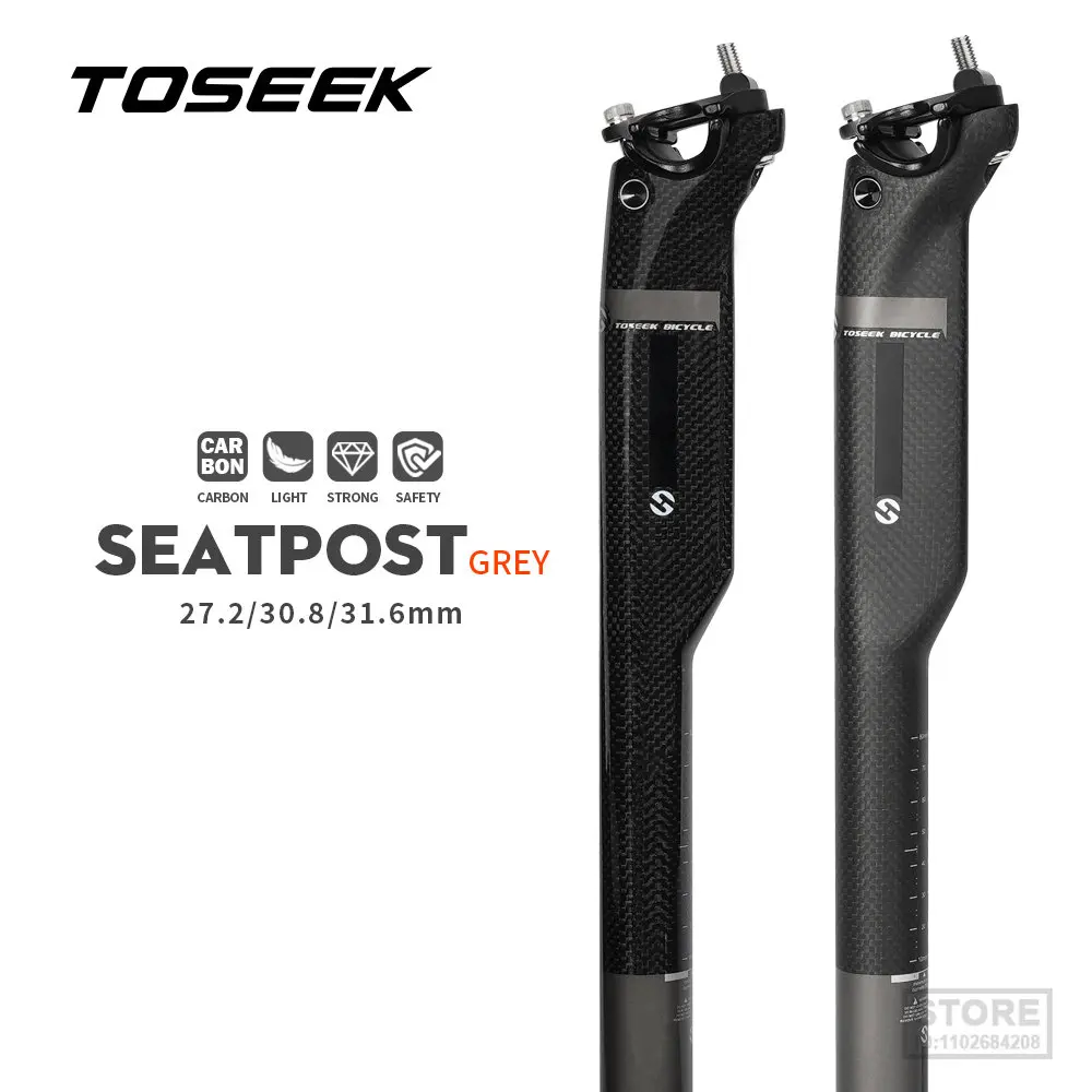 

TOSEEK Seatpost Carbon Mtb Bicycle Offset 20mm Bike Post 27.2/30.8/31.6 For Length 350/400mm