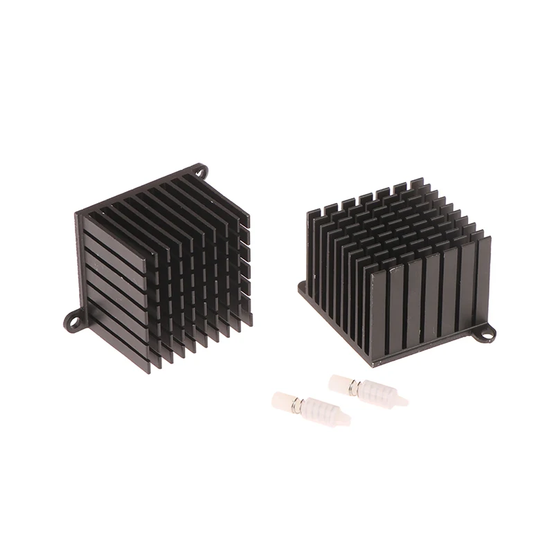 3d Printer Onderdelen Heatsink Aluminium Koeling Koellichaam Radiator Zwarte Warmteafvoer Met Oren Moederbord Koellichaam 37*37*30Mm