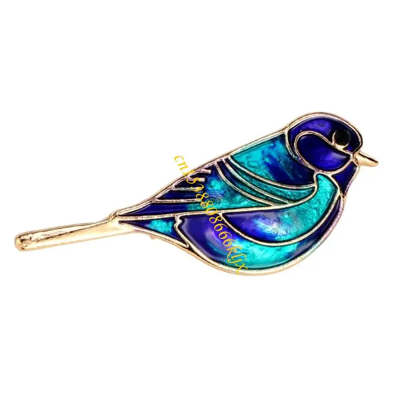 بروش على شكل طائر من خليط معدني متلألئ مع أحجار الراين الممتازة، لمسة نهائية مقاومة للماء، ملابس مريحة للاستخدام اليومي أو 066C