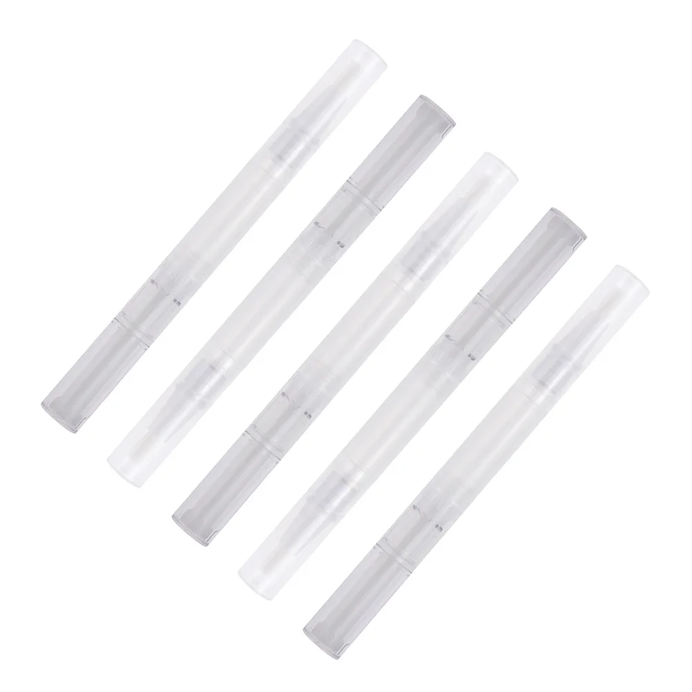 5 قطعة قلم زيت الأظافر فارغ شفاف فرشاة تلميح الحاويات قضيب لزيت تغذية الأظافر ملمع الشفاه رمش السائل #5