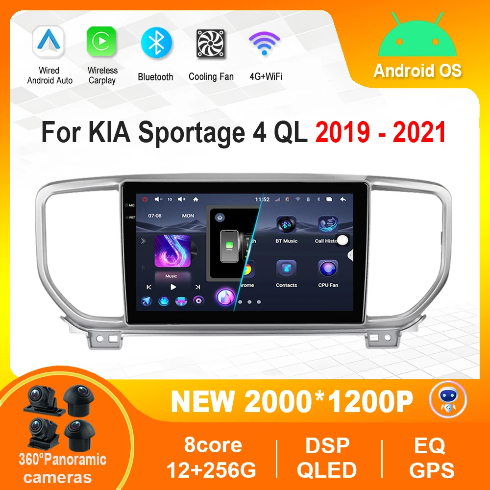 

9 '' for KIA Sportage 4 QL 2019 - 2021 Intelligence Android Auto Car GPS Bluetooth WiFi DSP Touch Screen Video Multimedia Player