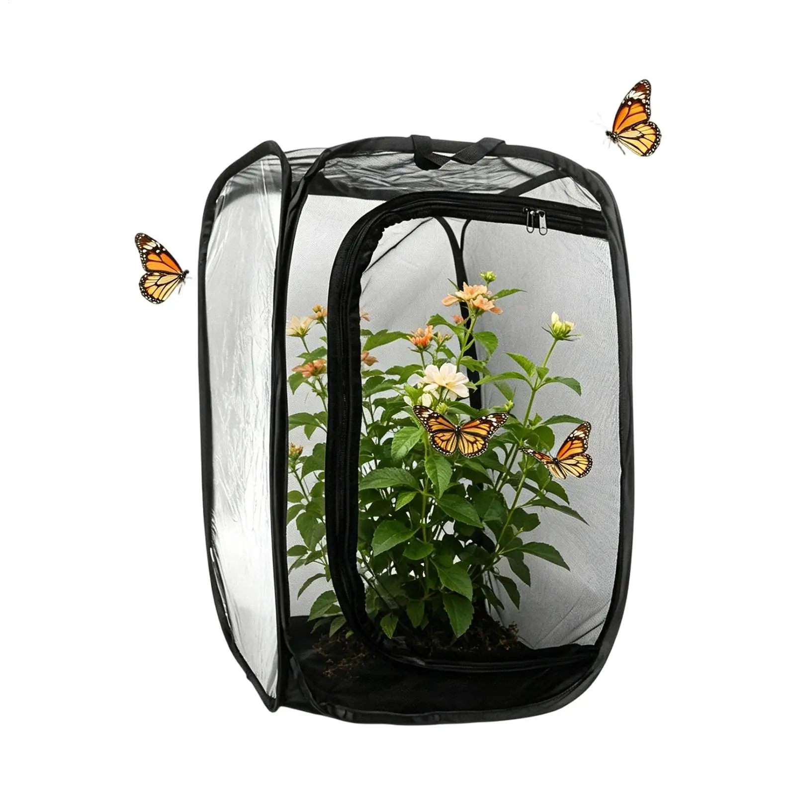 

Butterfly Cage 40x40x60cm Foldable Ladybug Breeding Tent With Zipper Translucent Butterfly Net Enclosure For Fruit Tree