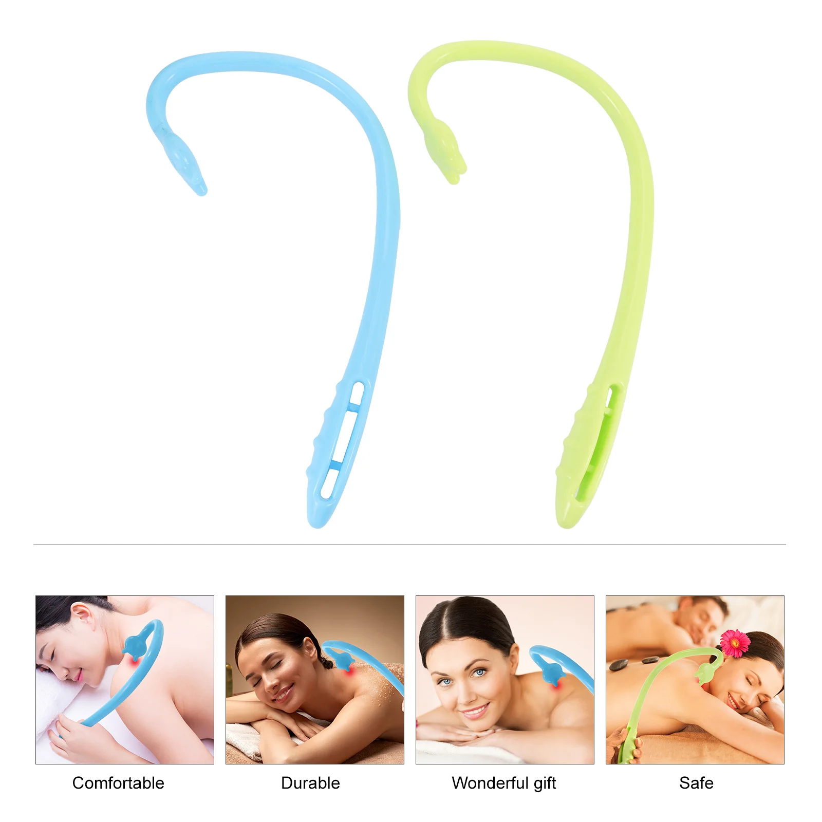 

2 шт. массажный крючок, массажер для глубоких тканей, спины для облегчения боли, инструмент для точечного массажа, устройство для расслабления мышц тела, портативное