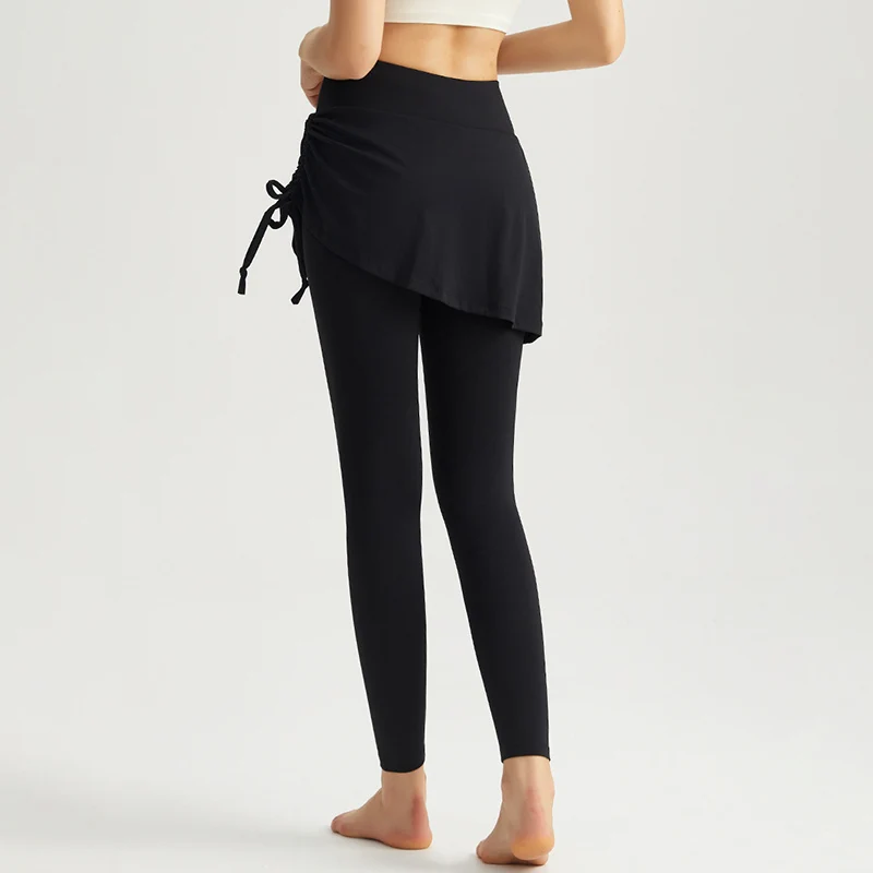 Nuove gonne che coprono i fianchi Pantaloni da donna Autunno ad asciugatura rapida Pantaloni sportivi da tennis Collant ad alta elasticità Fitness Pilates Yoga Leggings