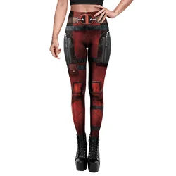 Sexy calças femininas super-herói deadpool cosplay leggings deadpool 3 traje impressão 3d leggings femininas fitness calças de yoga apertadas