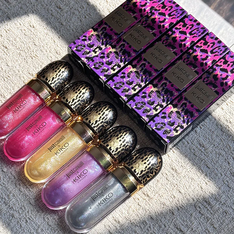 New KIKO Just Cavalli X Kiko Milano 3D Hydra Lip Gloss Rebel Edition Lasting Non-stick Cup Natural Moisturizing Female Cosmetics