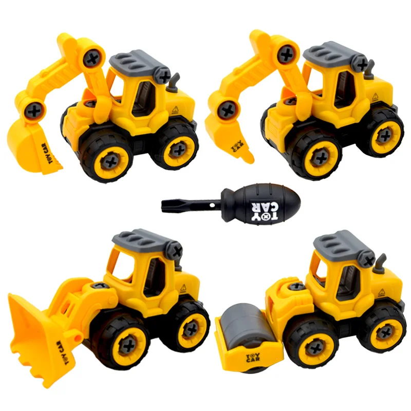 

4 шт./компл., мини-сплав, литая под давлением модель строительной техники, экскаватор, бульдозер, трактор, самосвал, инженерный автомобиль, детская классическая игрушка