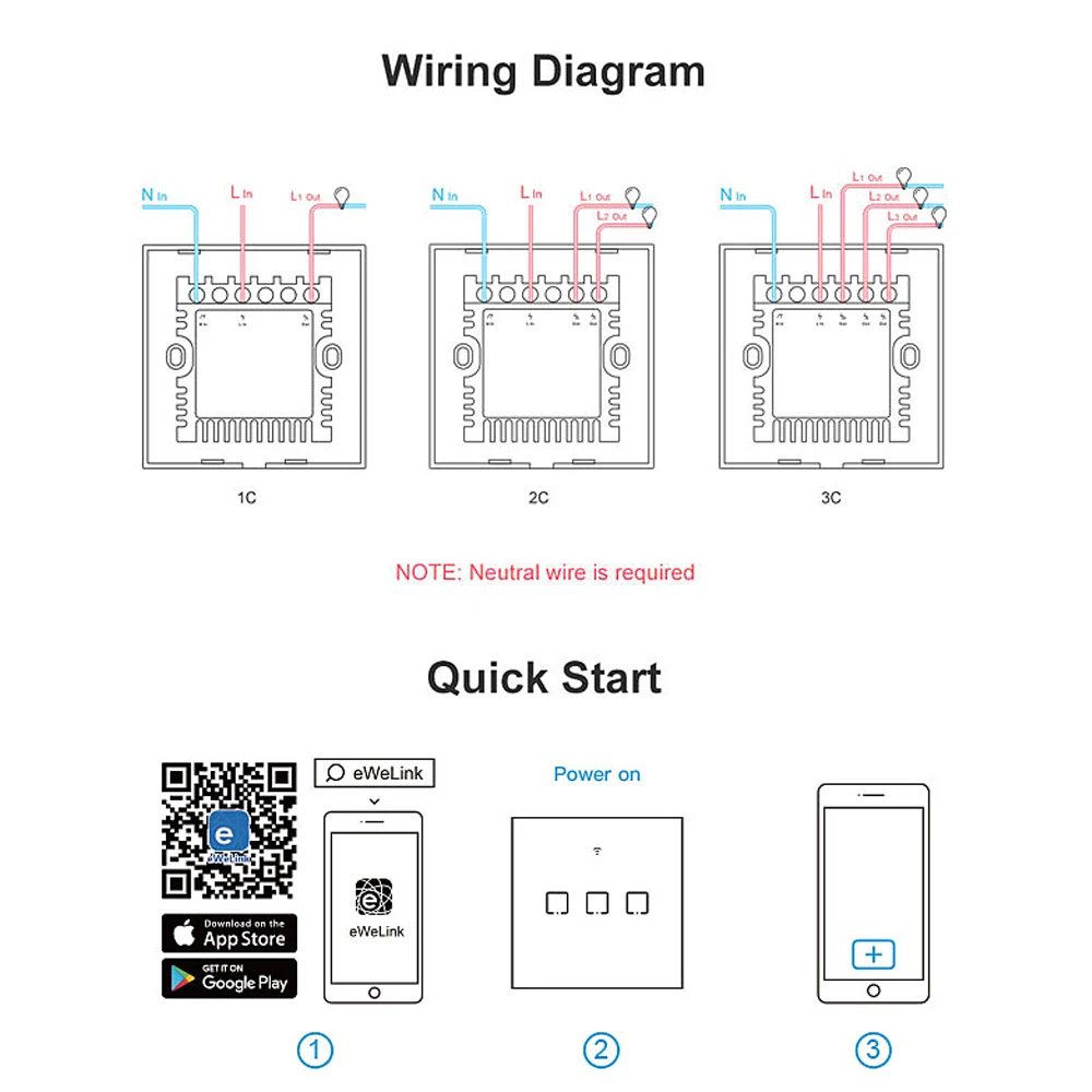 SONOFF TX T0 EU UK US 1/2/3Gang WiFi Smart Wall Touch Switch  Smart home App Remote Control Work With Alexa Google Home