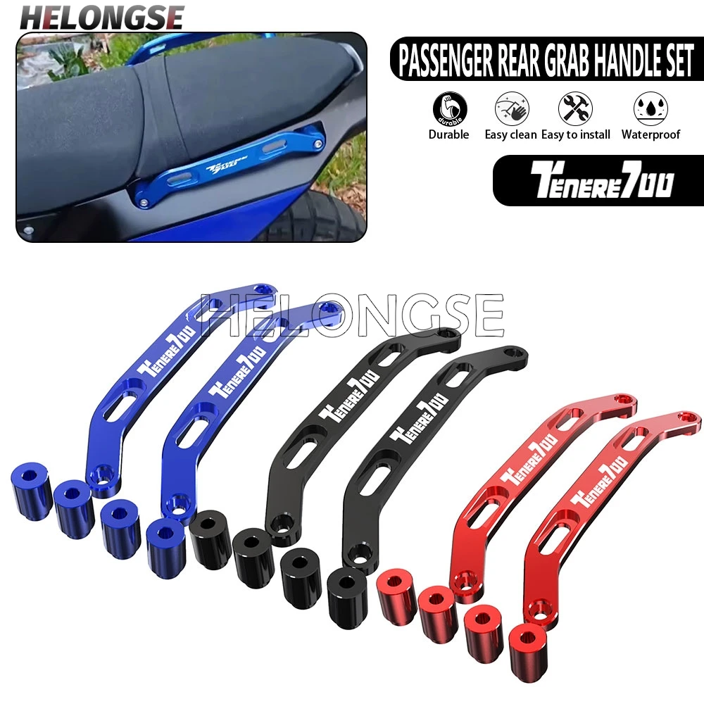 

For Yamaha Tenere 700 World Raid T7 Accessories 2019 - 2023 2024 XTZ700 2025 Tenere700 Motorcycle Passenger Rear Grab Handle Set