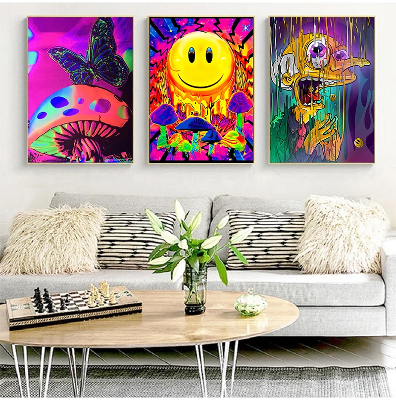 Psychedelic LSD Canvas Art Print Painting Poster Prints Wall Pictures Home Decoration Wall Decor No Frame