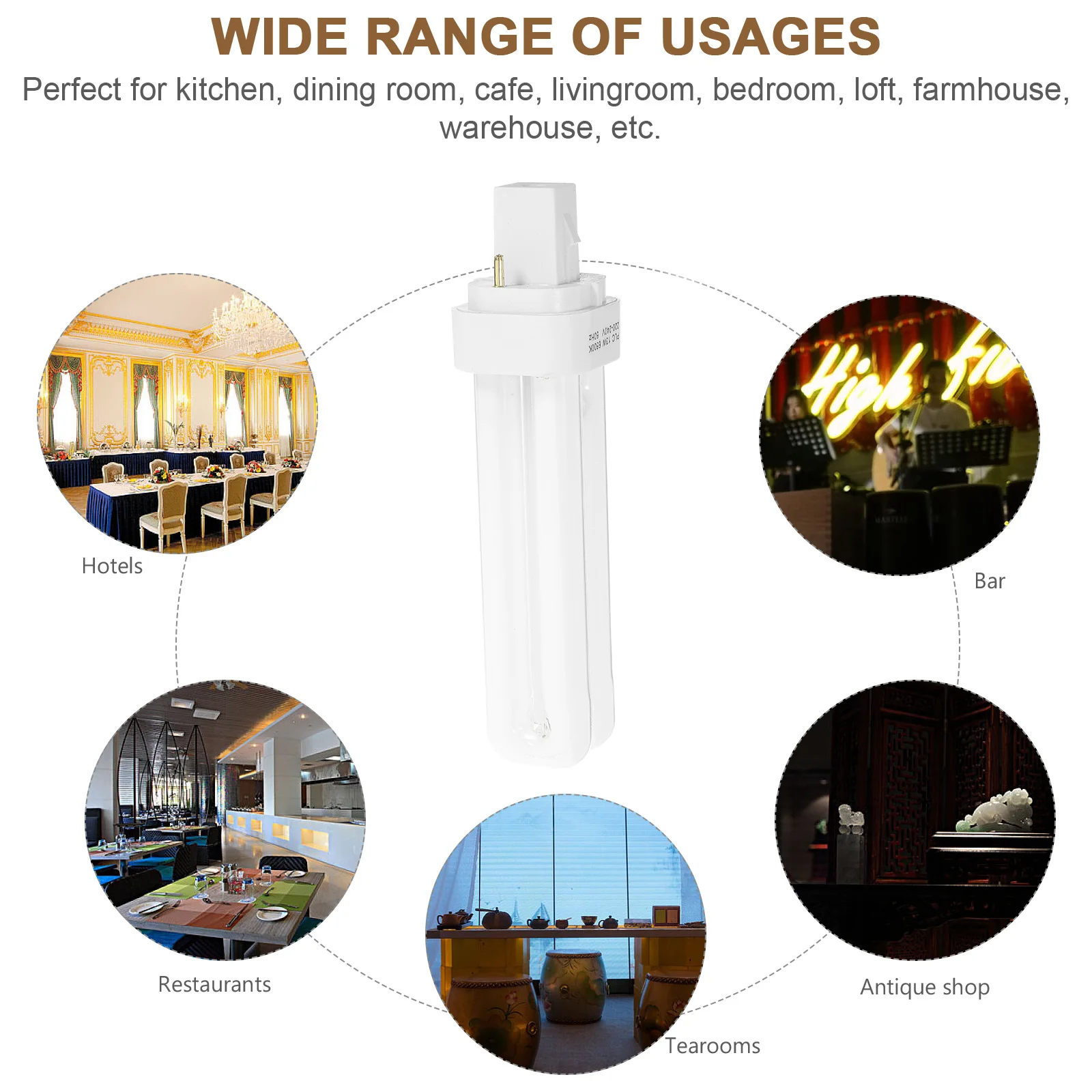 

4 Pcs Fluorescent Plug and Unplug The Light Tube Bulb Bulbs Energy Efficient LED