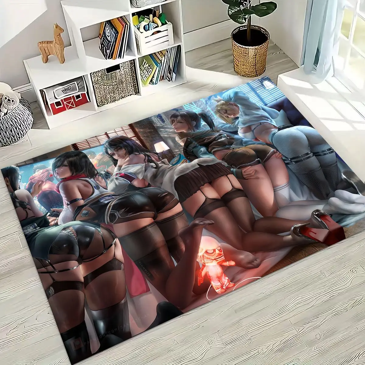

Art Beauty Sexy Girl Lace Lady Cartoon Anime Characte Rug Carpet for Bedroom Living Room Sofa Home Doormat Decor,Non-slip Mat