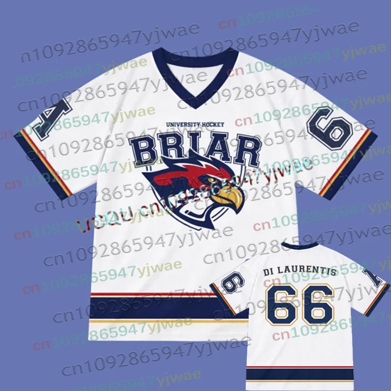 2026 Men's Women's Graham 44 Tucker 46 T-shirt Motorcycle Short Sleeve T-shirt Top Off Campus Briar University Hockey Jersey